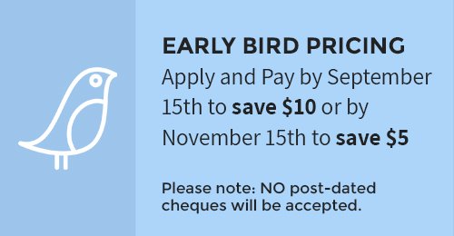 Early Bird Pricing