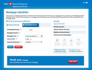BMO Mortgage Calculator